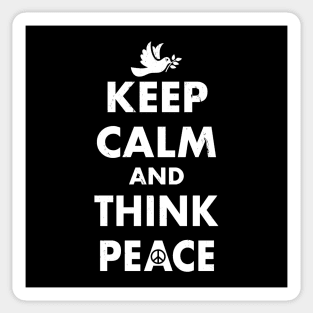 Anti-War Peace Slogan Keep Calm Pro-Peace Retro Meme Sticker